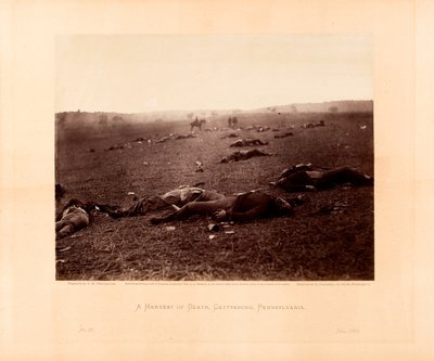 A Harvest of Death, Gettysburg, Pennsylvania by Timothy H. OSullivan